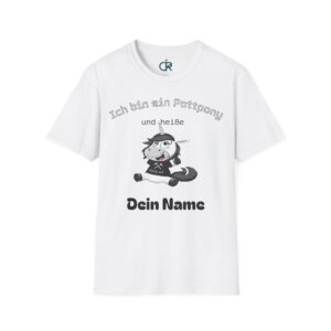 Das Pottpony mit deinem Namen (Unisex Softstyle T-Shirt)